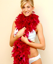 Pure Dee Red Feather Boa 1