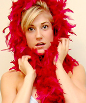Pure Dee Red Feather Boa 4